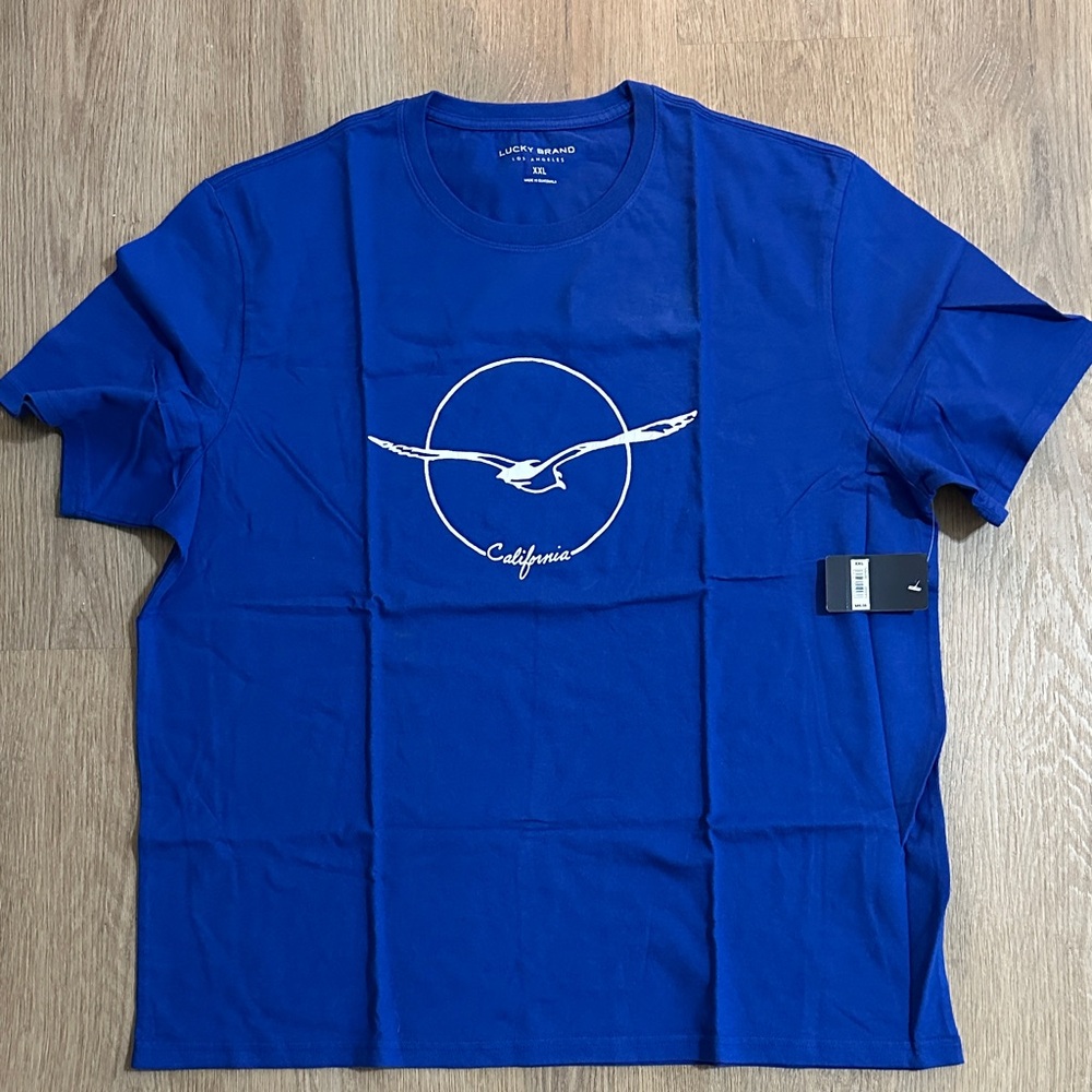 Lucky Brand Royal Blue Seagull Circle Graphic Tee